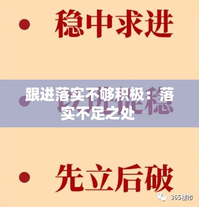 跟进落实不够积极：落实不足之处 