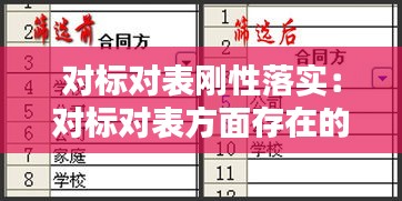 对标对表刚性落实：对标对表方面存在的问题 