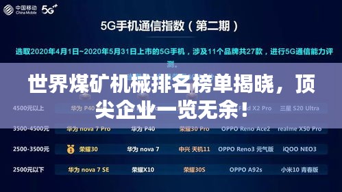 世界煤矿机械排名榜单揭晓，顶尖企业一览无余！