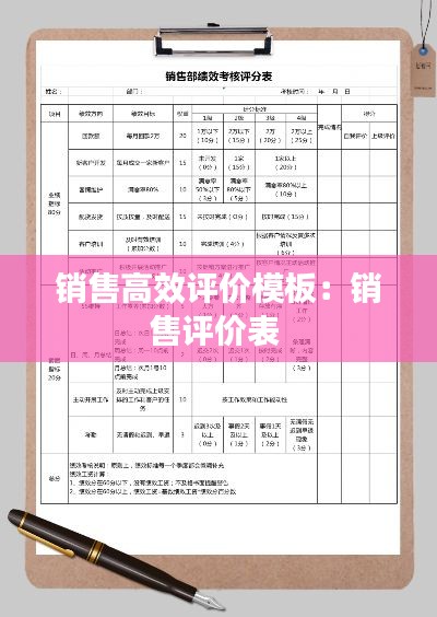销售高效评价模板：销售评价表 