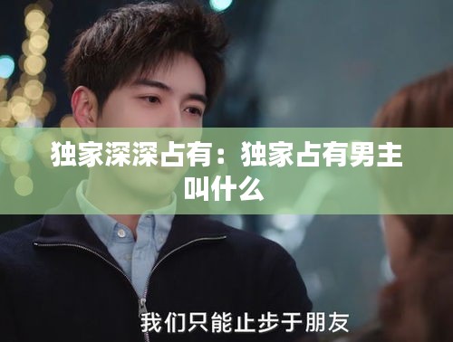 独家深深占有：独家占有男主叫什么 