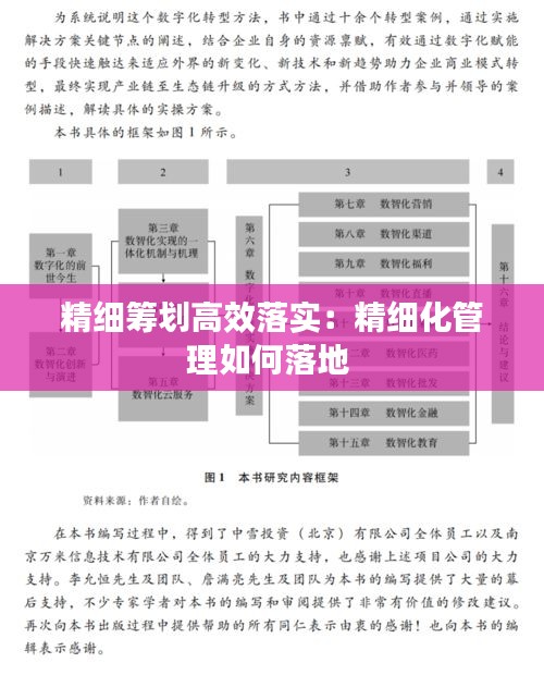 精细筹划高效落实：精细化管理如何落地 