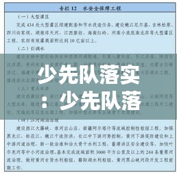 少先队落实：少先队落实保章支持机制 