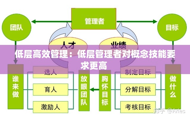 低层高效管理：低层管理者对概念技能要求更高 