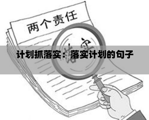 计划抓落实：落实计划的句子 