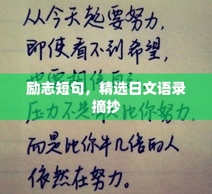 励志短句，精选日文语录摘抄