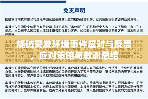 烧碱突发环境事件应对与反思，应对策略与教训总结