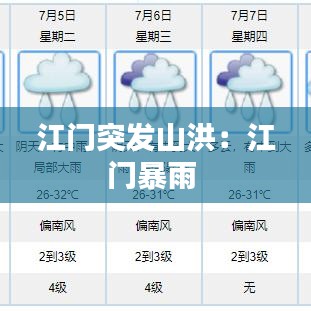 江门突发山洪：江门暴雨 