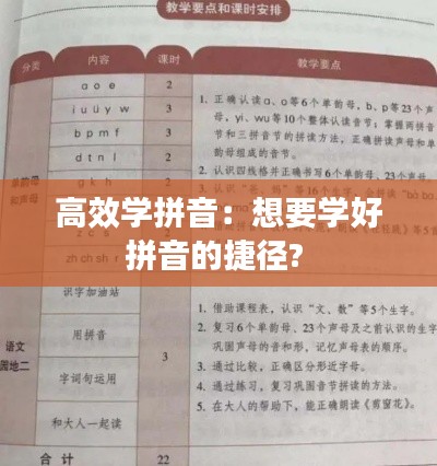高效学拼音：想要学好拼音的捷径? 