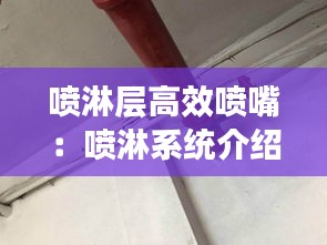 喷淋层高效喷嘴：喷淋系统介绍 