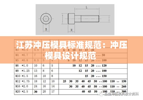 江苏冲压模具标准规范：冲压模具设计规范 