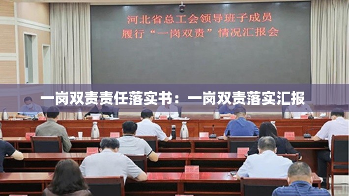 一岗双责责任落实书：一岗双责落实汇报 