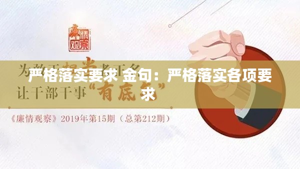 严格落实要求 金句：严格落实各项要求 