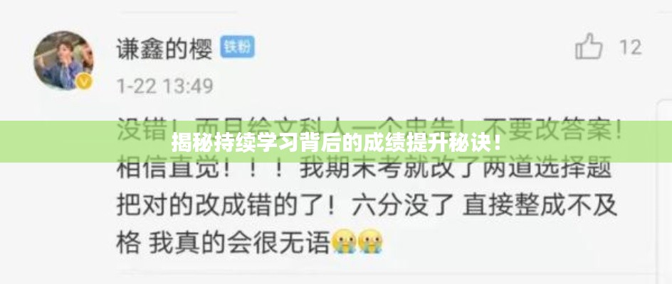 揭秘持续学习背后的成绩提升秘诀！