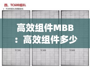 高效组件MBB：高效组件多少瓦 尺寸 