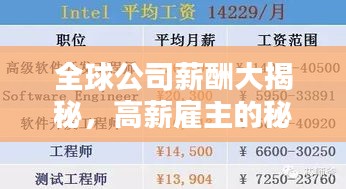 全球公司薪酬大揭秘，高薪雇主的秘密榜单排名！