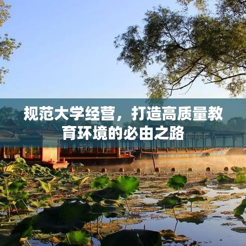 规范大学经营，打造高质量教育环境的必由之路