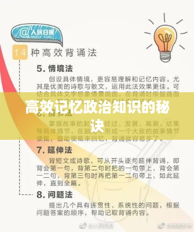高效记忆政治知识的秘诀