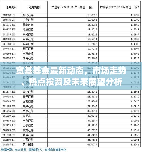 宽基基金最新动态，市场走势、热点投资及未来展望分析