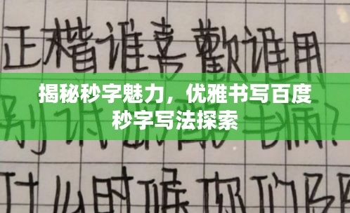 揭秘秒字魅力，优雅书写百度秒字写法探索
