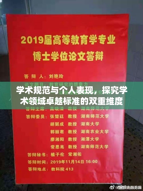 学术规范与个人表现，探究学术领域卓越标准的双重维度