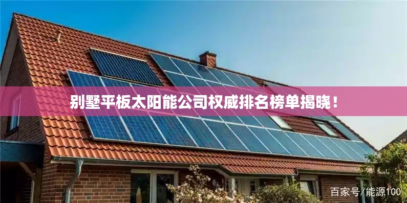 别墅平板太阳能公司权威排名榜单揭晓！