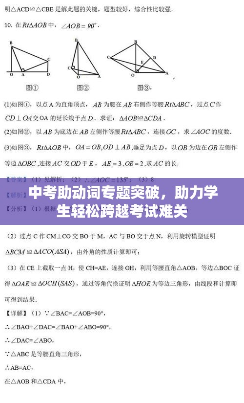 中考助动词专题突破，助力学生轻松跨越考试难关