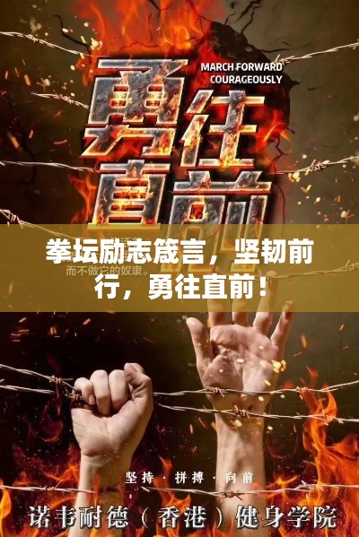 拳坛励志箴言，坚韧前行，勇往直前！