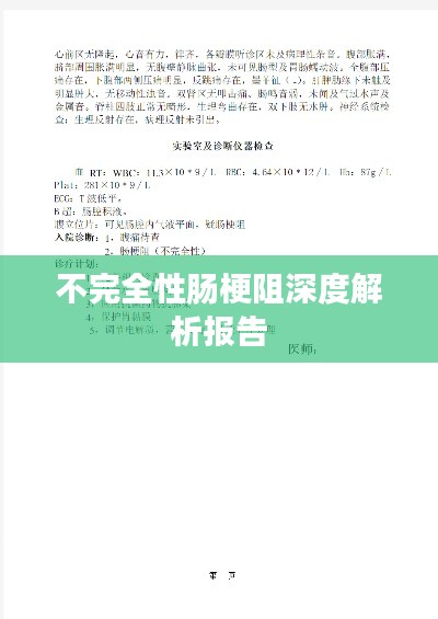 不完全性肠梗阻深度解析报告