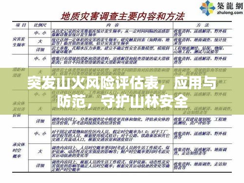 突发山火风险评估表，应用与防范，守护山林安全