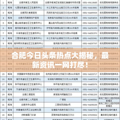 合肥今日头条热点大揭秘，最新资讯一网打尽！