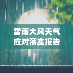 雷雨大风天气应对落实报告，最新进展与成效分析