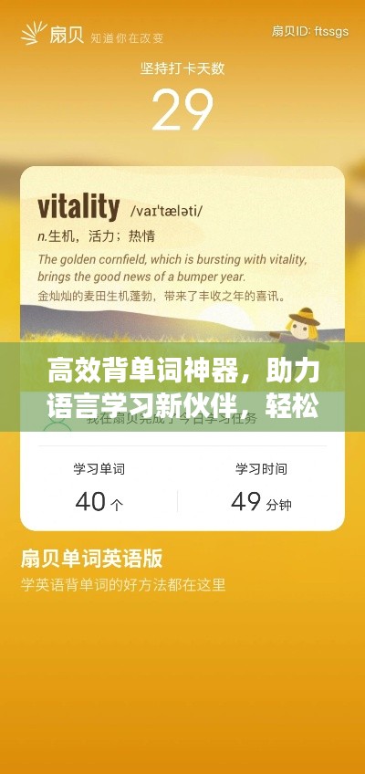高效背单词神器，助力语言学习新伙伴，轻松积累词汇！