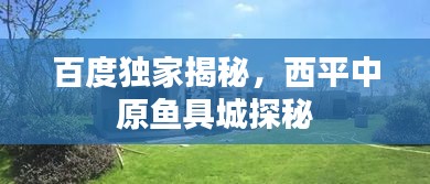 百度独家揭秘，西平中原鱼具城探秘