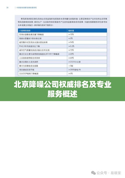 北京降噪公司权威排名及专业服务概述
