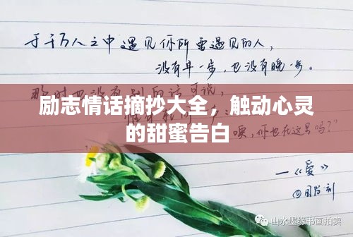 励志情话摘抄大全，触动心灵的甜蜜告白