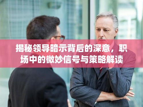 揭秘领导暗示背后的深意，职场中的微妙信号与策略解读