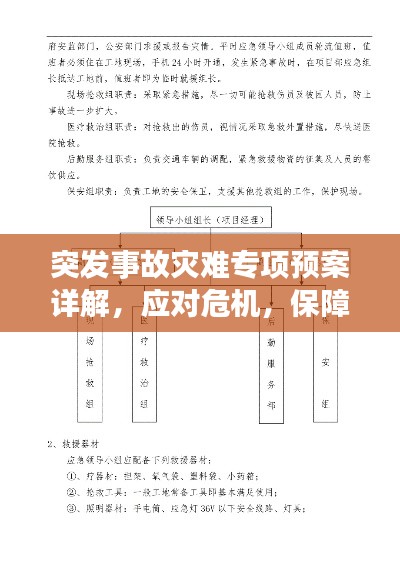 突发事故灾难专项预案详解，应对危机，保障安全