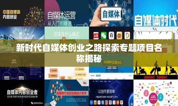 新时代自媒体创业之路探索专题项目名称揭秘
