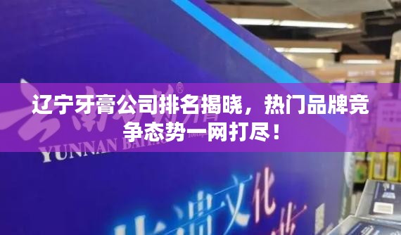 辽宁牙膏公司排名揭晓，热门品牌竞争态势一网打尽！