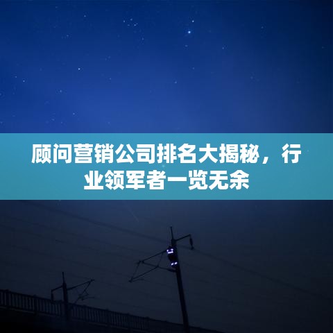 顾问营销公司排名大揭秘，行业领军者一览无余