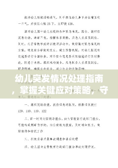 幼儿突发情况处理指南，掌握关键应对策略，守护孩子安全成长之路