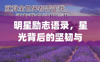 明星励志语录，星光背后的坚韧与毅力，励志片段摘抄触动心灵