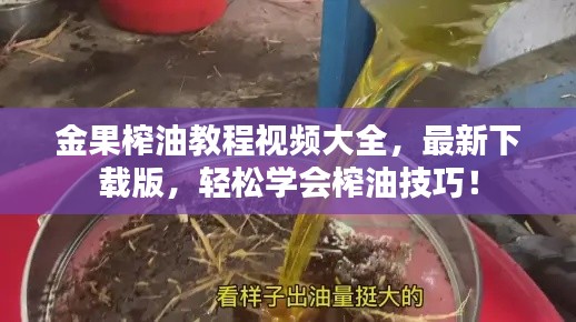 金果榨油教程视频大全，最新下载版，轻松学会榨油技巧！