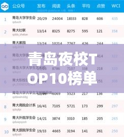 青岛夜校TOP10榜单揭晓，热门学校排名及特色一览