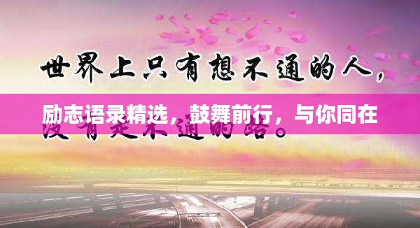 励志语录精选，鼓舞前行，与你同在