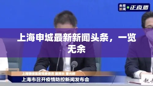 上海申城最新新闻头条，一览无余