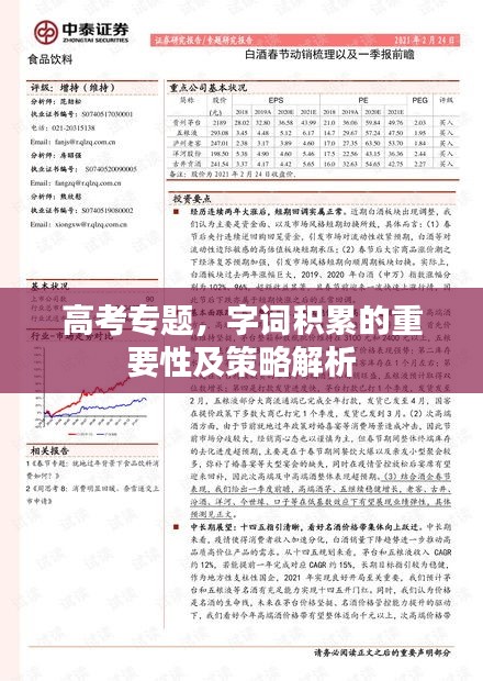 高考专题，字词积累的重要性及策略解析