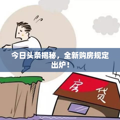 今日头条揭秘，全新购房规定出炉！