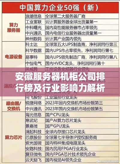 安徽服务器机柜公司排行榜及行业影响力解析